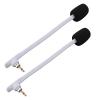Yunseity 2pcs Replacement Microphones for Gaming Headset Mic Fit for TR, Gold Plated Sound Quality Clear Voice Bendable Noise Cancel Wind Foam Mic with OFC Wire (White) view 1