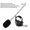 Yunseity 2pcs Replacement Microphones for Gaming Headset Mic Fit for TR, Gold Plated Sound Quality Clear Voice Bendable Noise Cancel Wind Foam Mic with OFC Wire (White) view 2