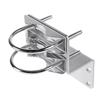 BaotyJie Pole Mount Bracket,Antenna Pole Holder,Iron,Weatherproof V Jaw Mounting Heavy Duty Mast Clamp with Double U for Outside