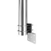 BaotyJie Pole Mount Bracket,Antenna Pole Holder,Iron,Weatherproof V Jaw Mounting Heavy Duty Mast Clamp with Double U for Outside view 2