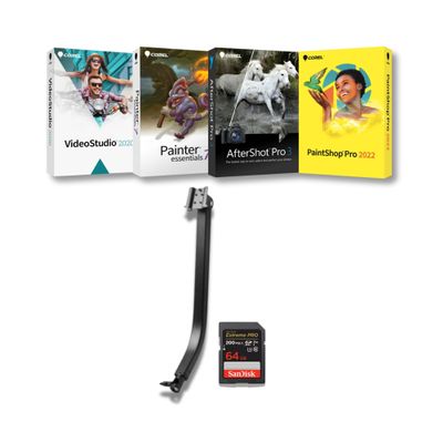 Amaran Verge Stand Adapter with Quick-Lock Mount for Verge and Verge Max Lights (Black) Bundle with Software Suite and Memory Card (3 Items)