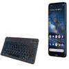 BoxWave Keyboard Compatible with Nokia 8.3 5G - SlimKeys Bluetooth Keyboard - with Backlight, Portable Slim LED 7 Colors - Jet Black view 1