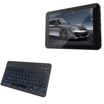 BoxWave Keyboard Compatible with Digiland DL7006 Tablet (7 in) - SlimKeys Bluetooth Keyboard - with Backlight, Portable Slim LED 7 Colors - Jet Black