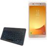 BoxWave Keyboard Compatible with Samsung Galaxy J7 Max - SlimKeys Bluetooth Keyboard - with Backlight, Portable Slim LED 7 Colors - Jet Black view 1