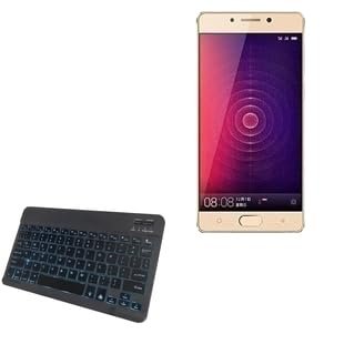 BoxWave Keyboard Compatible with Gionee A1 - SlimKeys Bluetooth Keyboard - with Backlight, Portable Slim LED 7 Colors - Jet Black