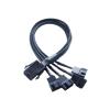 bodateng 6 Pin PCI-E to 6 x 3Pin 4Pin PC Case Fan Sleeved Adapter Cable 3/4P to 6P Computer Cooler Cooling Fan Splitter Y Power Cable(4pin x 4) view 1