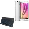 BoxWave Keyboard Compatible with NUU Mobile X5 - SlimKeys Bluetooth Keyboard - with Backlight, Portable Slim LED 7 Colors - Jet Black view 1