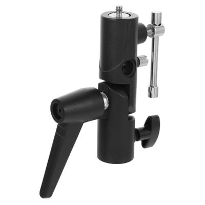 Happyyami H Type Camera Flash Bracket Adapter with Umbrella Clamp Holder for Off Camera Tripod Durable Photography Supply Lightweight Dual Flash Support Easy Setup for Studio Outdoor Use
