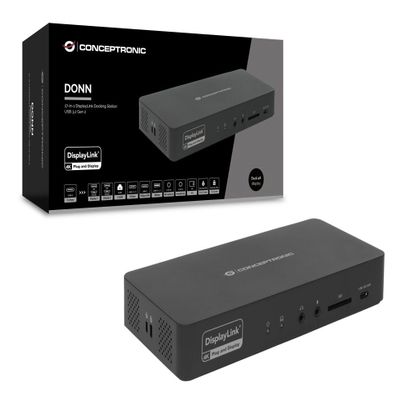 Conceptronic 17-in-1 Displaylink Docking Station USB 3.2 Gen 2, W129161395 (Station USB 3.2 Gen 2)
