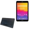 BoxWave Keyboard Compatible with Prestigio Grace 3778 3G - SlimKeys Bluetooth Keyboard - with Backlight, Portable Slim LED 7 Colors - Jet Black view 1