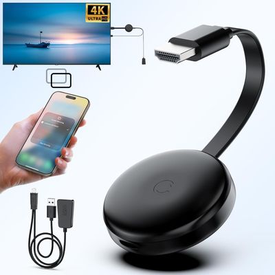 4K Wireless HDMI Display Adapter, 5G HDMI Wireless Dongle Adapter, Mirroring Extender Stream Video/Audio from Android/iOS/Windows/MacOS/Laptop to TV/Monitor/Projector, Support Airplay DLNA Miracast