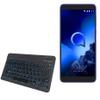 BoxWave Keyboard Compatible with Alcatel 1X (2019) - SlimKeys Bluetooth Keyboard - with Backlight, Portable Slim LED 7 Colors - Jet Black view 1