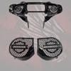 24+ Street Glide inner fairing Speaker grill with shield emblem large honeycomb view 1