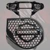 24+ Street Glide inner fairing Speaker grill with shield emblem large honeycomb view 2