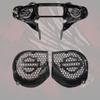 24+ Street Glide inner fairing Speaker grill with shield emblem large honeycomb view 3