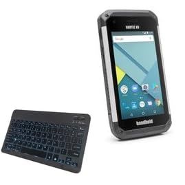 BoxWave Keyboard Compatible with Handheld Nautiz X9 - SlimKeys Bluetooth Keyboard - with Backlight, Portable Slim LED 7 Colors - Jet Black