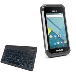 BoxWave Keyboard Compatible with Handheld Nautiz X9 - SlimKeys Bluetooth Keyboard - with Backlight, Portable Slim LED 7 Colors - Jet Black