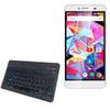 BoxWave Keyboard Compatible with Archos Diamond (2019) - SlimKeys Bluetooth Keyboard - with Backlight, Portable Slim LED 7 Colors - Jet Black view 1