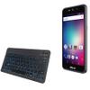 BoxWave Keyboard Compatible with BLU Grand Max - SlimKeys Bluetooth Keyboard - with Backlight, Portable Slim LED 7 Colors - Jet Black view 1