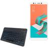 BoxWave Keyboard Compatible with ASUS ZenFone 5 Selfie - SlimKeys Bluetooth Keyboard - with Backlight, Portable Slim LED 7 Colors - Jet Black view 1