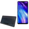 BoxWave Keyboard Compatible with LG G7+ ThinQ - SlimKeys Bluetooth Keyboard - with Backlight, Portable Slim LED 7 Colors - Jet Black view 1