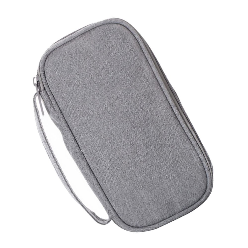 QUMIIRITY 1Pc Portable Digital Accessories Organizer Headphone Bag USB Cable Storage Pouch Compact Tech Case for Travel Protects Gadgets Scratches Convenient Carry Handle for Family Friends