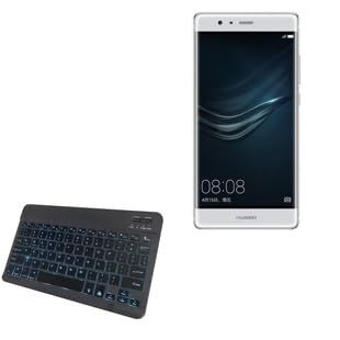 BoxWave Keyboard Compatible with Huawei P9 Lite - SlimKeys Bluetooth Keyboard - with Backlight, Portable Slim LED 7 Colors - Jet Black