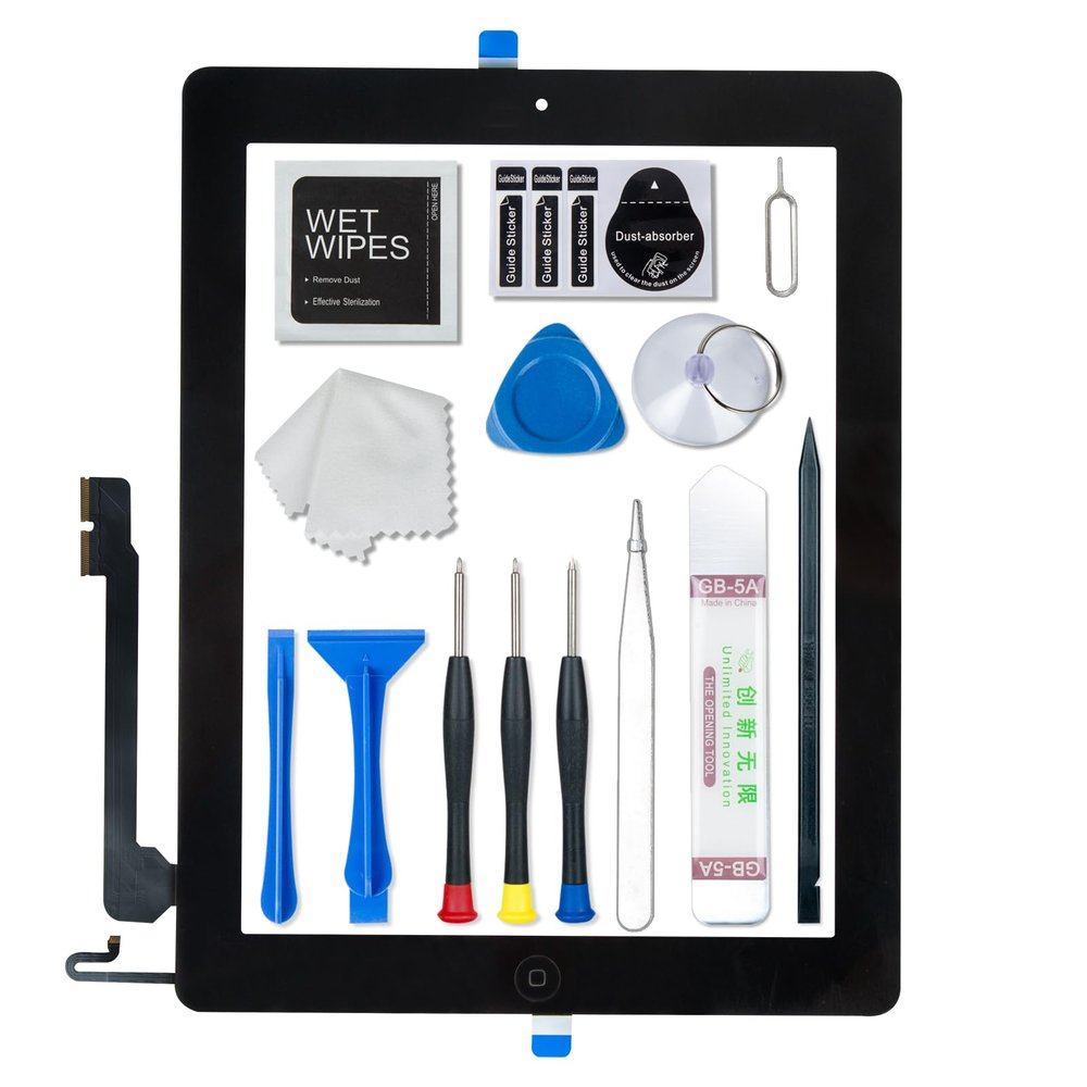 for iPad 4 4th Generation Screen Replacement Digitizer Touch Glass for iPad A1458 A1459 A1460 with Home Button