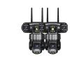 LNBBEQ 3 Lens Video Surveillance Camera WiFi Network CCTV Camera 360 Monitor Outdoor Waterproof Security V380 Pro PTZ Cameras(AU Plug,2Pcs Cam 128G Card) view 1