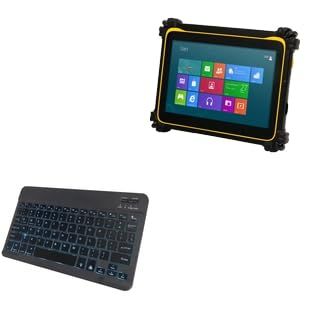 BoxWave Keyboard Compatible with DT-Research DT395CR - SlimKeys Bluetooth Keyboard - with Backlight, Portable Slim LED 7 Colors - Jet Black