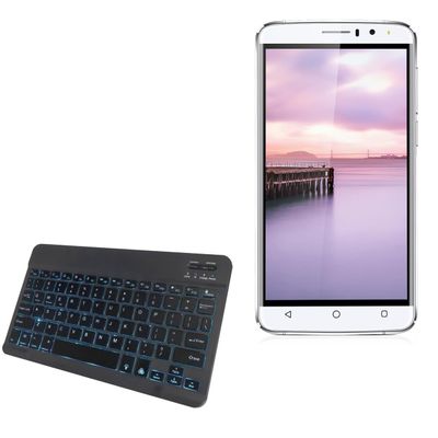 BoxWave Keyboard Compatible with Amigoo X10 - SlimKeys Bluetooth Keyboard - with Backlight, Portable Slim LED 7 Colors - Jet Black