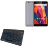 BoxWave Keyboard Compatible with Alldocube Free Young X5 - SlimKeys Bluetooth Keyboard - with Backlight, Portable Slim LED 7 Colors - Jet Black view 1
