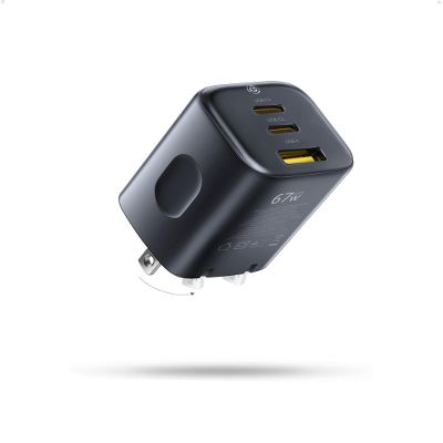 Baseus PICOGO 67W USB C Charger, Smallest 3 Port Fast Charging Block with Foldable Plug, PD/PPS for MacBook Air/Pro, iPhone 17/16/15 Series, Galaxy S25/24, Airpods 4 & More