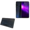 BoxWave Keyboard Compatible with Motorola One Macro - SlimKeys Bluetooth Keyboard - with Backlight, Portable Slim LED 7 Colors - Jet Black view 1
