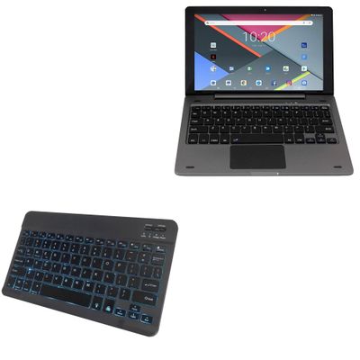 BoxWave Keyboard Compatible with Astro Tab G10 (10 in) - SlimKeys Bluetooth Keyboard - with Backlight, Portable Slim LED 7 Colors - Jet Black