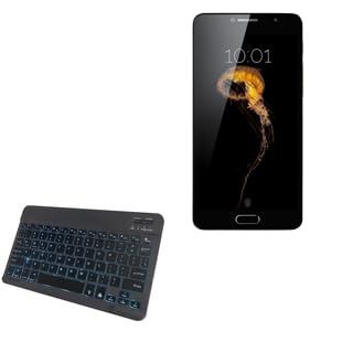 BoxWave Keyboard Compatible with Alcatel Flash Plus 2 - SlimKeys Bluetooth Keyboard - with Backlight, Portable Slim LED 7 Colors - Jet Black