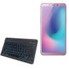 BoxWave Keyboard Compatible with Samsung Galaxy A6s - SlimKeys Bluetooth Keyboard - with Backlight, Portable Slim LED 7 Colors - Jet Black view 1