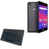 BoxWave Keyboard Compatible with BLU Advance 5.2 HD - SlimKeys Bluetooth Keyboard - with Backlight, Portable Slim LED 7 Colors - Jet Black view 1