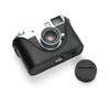BMAOLLONGB X-Half Camera Case, Handmade Genuine Real Leather Half Camera Case Bag Cover for Fujifilm X-Half Camera Bottom Opening Version + Lens Cover (Black) view 3
