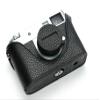 BMAOLLONGB X-Half Camera Case, Handmade Genuine Real Leather Half Camera Case Bag Cover for Fujifilm X-Half Camera Bottom Opening Version + Lens Cover (Black) view 4