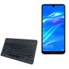 BoxWave Keyboard Compatible with Huawei Y7 2019 - SlimKeys Bluetooth Keyboard - with Backlight, Portable Slim LED 7 Colors - Jet Black view 1