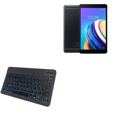 BoxWave Keyboard Compatible with Chuwi Hi8 SE - SlimKeys Bluetooth Keyboard - with Backlight, Portable Slim LED 7 Colors - Jet Black
