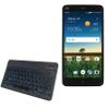 BoxWave Keyboard Compatible with ZTE Blade X Max - SlimKeys Bluetooth Keyboard - with Backlight, Portable Slim LED 7 Colors - Jet Black view 1