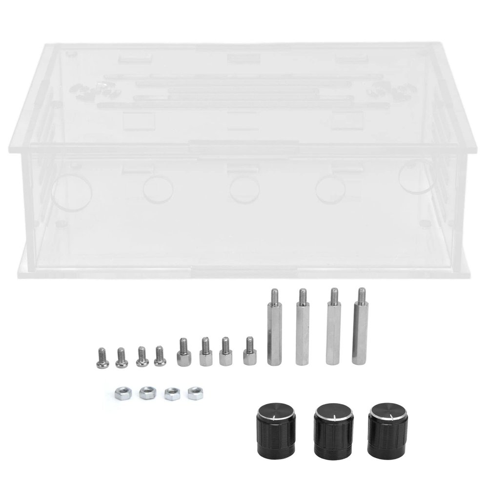 Amplifier Board Shell High Power 2.1 Channel TPA3116D2 Acrylic Material Preassembled Kit for Audio Enthusiasts DIY Projects 6 Pieces Included