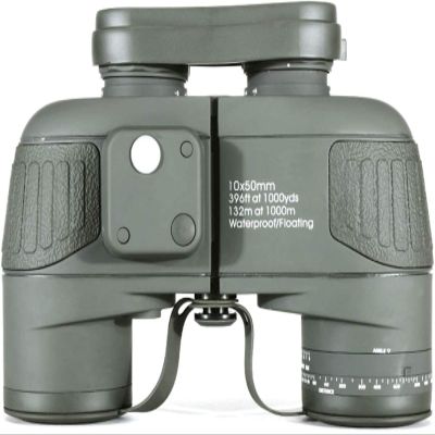 10X50 Military Binoculars with Compass Rangefinder Fogproof BAK4 Prism Lens Military Binocular Suitable for Navigation/B