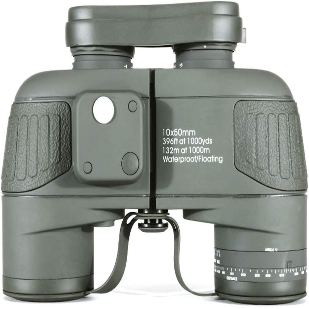 10X50 Military Binoculars with Compass Rangefinder Fogproof BAK4 Prism Lens Military Binocular Suitable for Navigation/B