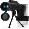40X60 Monocular BAK4 Monocular Telescope HDPrism Scope with Compass Phone Clip Tripod for Outdoor Activities view 1
