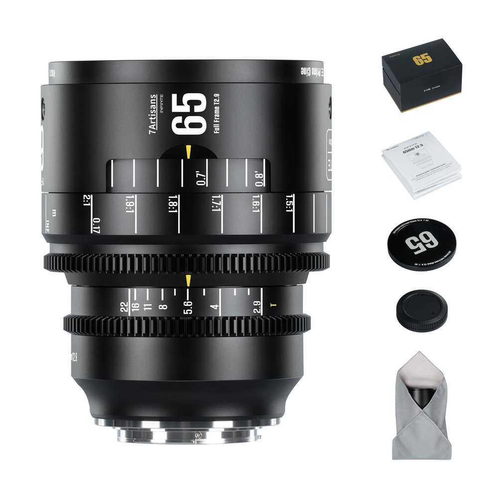 7artisans 65mm T2.9 Macro 2X Infinte Series Manual Full-Frame Large Aperture Prime Cine Lens Compatible for Nikon Z Mount Z9,Z8,Z7,Z72,Z6,Z62,Z63,Zf,Z5,Z5II Mirrorless Camera