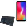 BoxWave Keyboard Compatible with Panasonic Eluga Ray 610 - SlimKeys Bluetooth Keyboard - with Backlight, Portable Slim LED 7 Colors - Jet Black view 1
