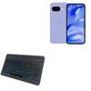 BoxWave Keyboard Compatible with Google Pixel 9a - SlimKeys Bluetooth Keyboard - with Backlight, Portable Slim LED 7 Colors - Jet Black view 1